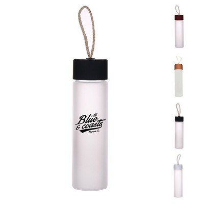 12.7oz Glass Bottle with Spill-proof Lid