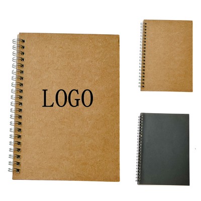 Vintage A5 Cowhide Spiral Notebook