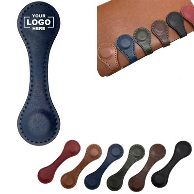 Personalized Leather Magnetic Bookmark