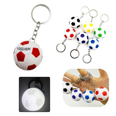 Illuminating Soccer Ball LED Keychain