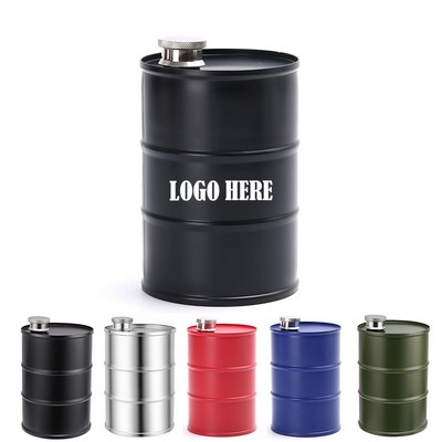 Oil Drum Stainless Steel Flask 25oz