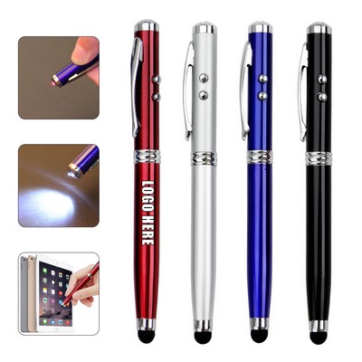 Four In One Touch Stylus Ballpoint Pen