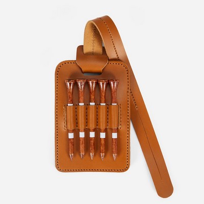Rust Brown Golf Tee Tag