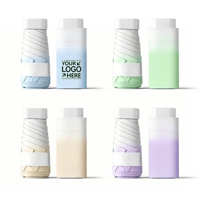 Gradient Color Six-Fold Compact Folding Umbrella