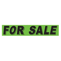 "FOR SALE" Green/Black Rectangle Slogan Vinyl Sticker