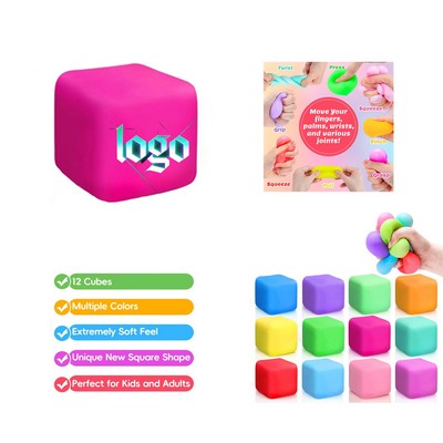 Cube-Shaped Flour Stress Relief Ball