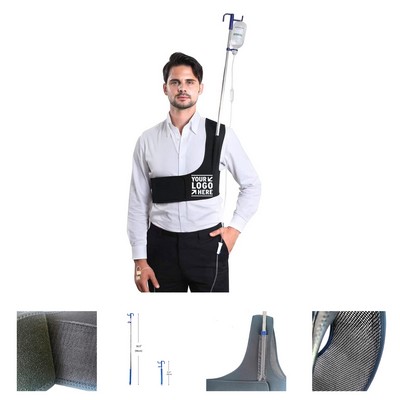 Wearable and Adjustable Height IV Poles