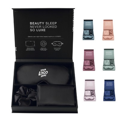 Silky Satin Pillowcase, Eye Mask & Scrunchie Set