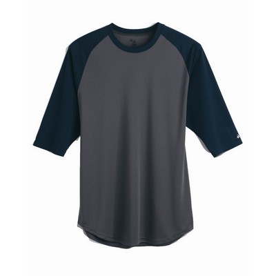 Badger Men's B-Core Three-Quarter Sleeve Baseball T-Shirt - 4133