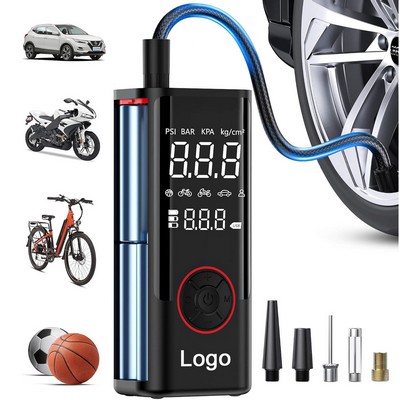 Cordless Tire Inflator Portable Air Compressor 150PSI Car Bike Pump Battery Powered