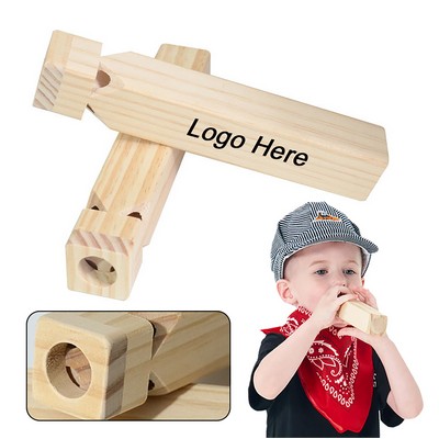 Solid Wood Train Whistle 4 Tone Musical Toy 5.91"