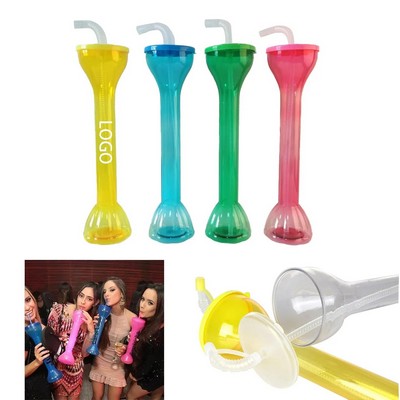 13OZ Food Trade Plastic Yard Cups With Straw