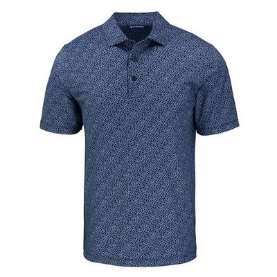 Cutter and Buck Pike Eco Pebble Print Stretch Recycled Polo