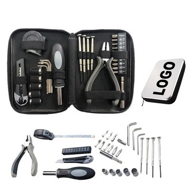 27-Piece Hardware Tool Set With Iron Box