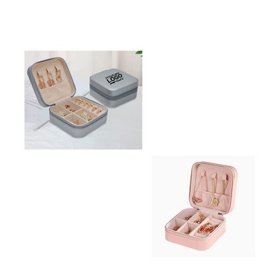Portable Jewelry Organizer Box Multi Compartment Storage Case