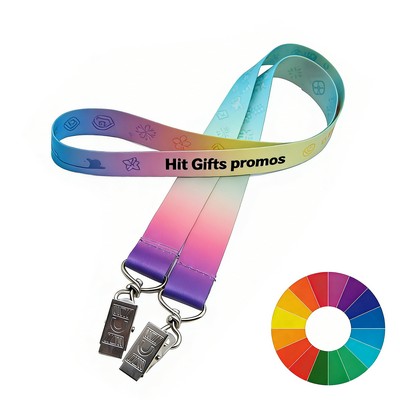 Company Double Ended Lanyard w/ Bulldog Clip