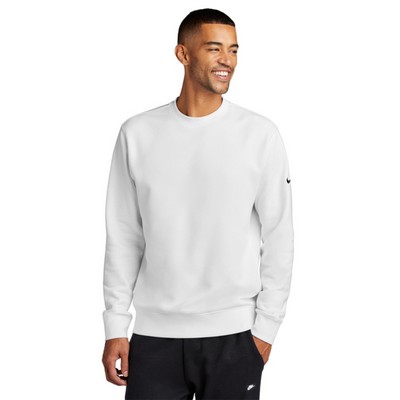 Nike Club Fleece Crew Sweatshirt with Sleeve Swoosh
