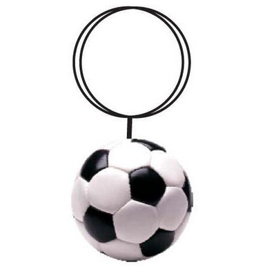 Soccer Ball Key Chain w/Clear Mirrored Back (8 Square Inch)