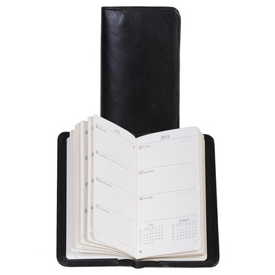 Italian Leather Weekly Pocket Planner