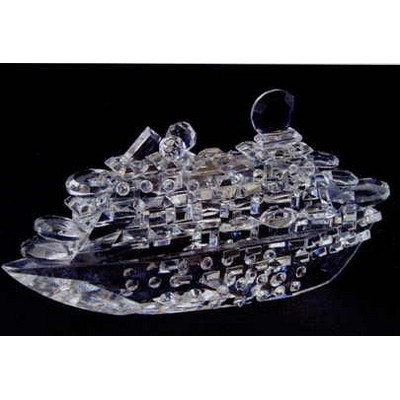 Optic Crystal Cruise Ship Figurine