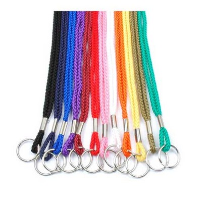Blank 1/4" Rope Cord Lanyard w/Key Ring