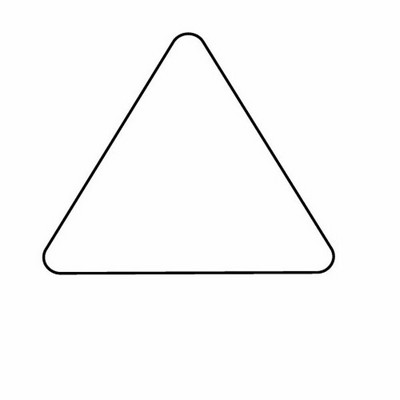 Large Triangle w/Round Corners Magnet - Full Color