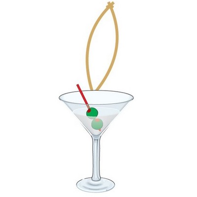 Martini Executive Ornament w/ Mirrored Back (10")