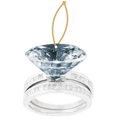 Diamond Ring Executive Ornament w/ Mirrored Back (2 Square Inch)