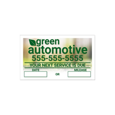 Service Reminder Sticker - Low Tac (1 1/2"x2 1/2")