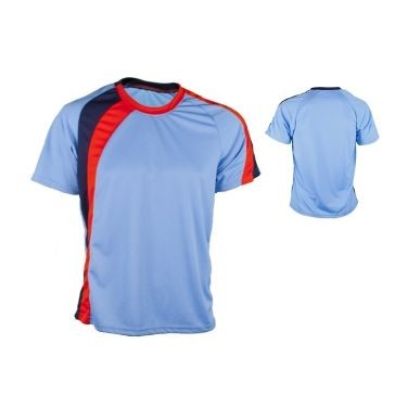 Adult Cool Mesh Soccer Jersey Shirt w/ Contrasting Front & Sleeve Panel