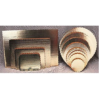 Double Wall Rectangular Gold Cake & Pizza Pad (26"x18")