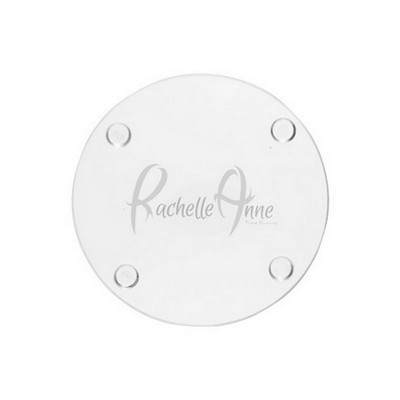 4" Round Glass Coaster