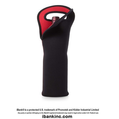 iBank ® Neoprene Wine Single Bottle Tote Bag