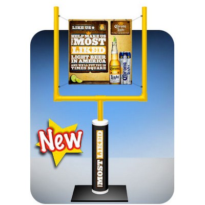 Goal Post Football Display (86" x 38") With Hanging Sign