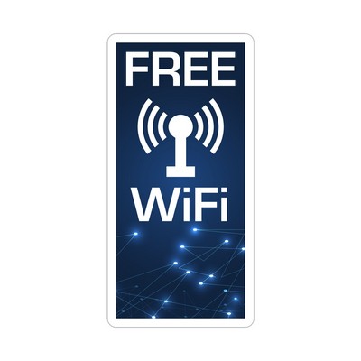 Rectangle Sticker | Round Corners | 2" x 4"| White Static | Static Back | Digital