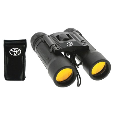 10 x 25 Mm Black K9 Roof Prism Binocular w/Ruby Coated Lenses