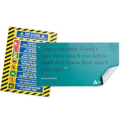 Rectangle Window Decals - 3" x 4", Spot Color