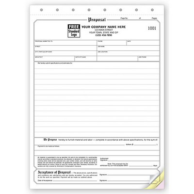 Classic Proposal/Acceptance Forms (3 Part)