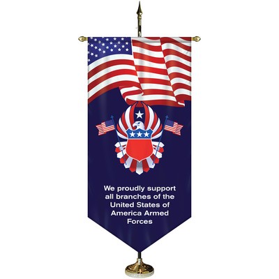 36" x 72" Premium Gonfalon 7' Kit / V-Cut