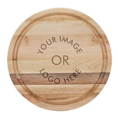 WriteOnWood Logan Circle Maple Cutting Board (11" x 11" x 3/4")