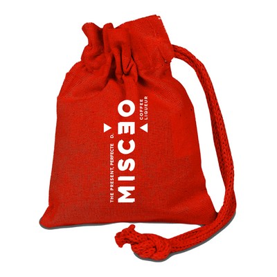 Cotton Coin Drawstring Pouch - Dyed