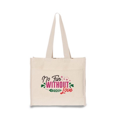 100% Natural Color Heavy Duty 12 Oz. Cotton Canvas Tote Bag