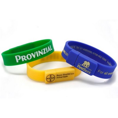 Wristband USB Flash Drives w/ Custom Logo USB Drive -2GB