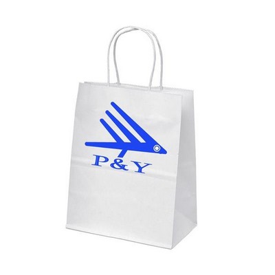Mini White Shopper Bag