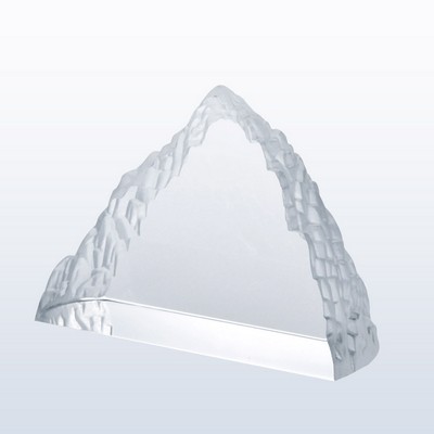 Peak Iceberg Paperweight w/Frosted Edge