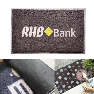 Rainbow Coil Pvc Entrance Doormat - Durable Non-Slip Welcome Mat For Front Door