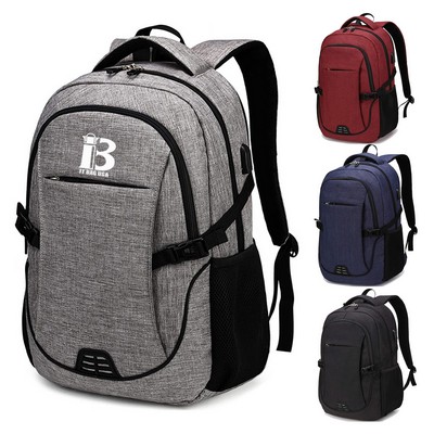 17" Laptop Backpack With Usb Charging Port