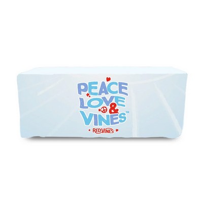 6' PolyPoplin™ Fitted Table Cover w/Full Cloth Dye Sublimation