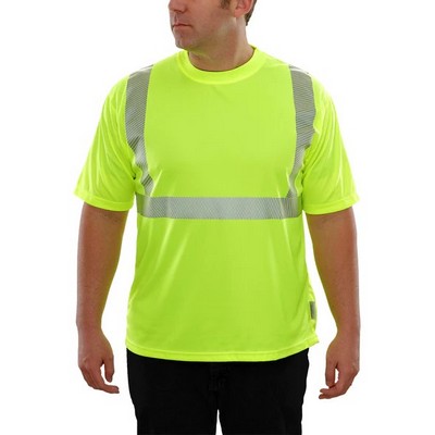 Reflective Apparel™ Birdseye® Knit Short Sleeve No Pockets T-Shirt Fluorescent Yellow-Green