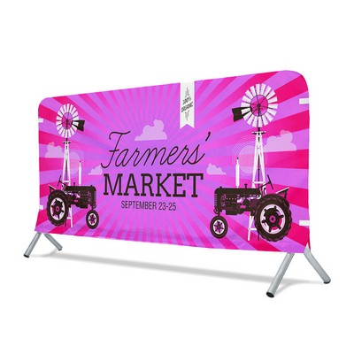 8' Double Sided Barrier Cover Crowd Control Fence Cover for Sports Events Music Festival